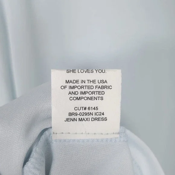 Show Me Your Mumu New Maxi Dress SMALL Jenn Icy Blue Chiffon Bridesmaids Wedding